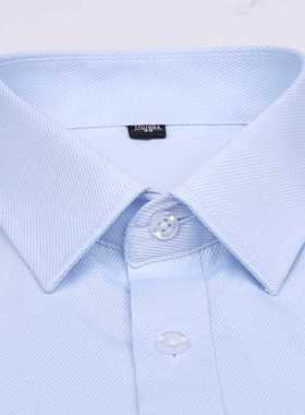 Men's Casual Dress Short Sleeved Shirt Summer White Blue Pin
