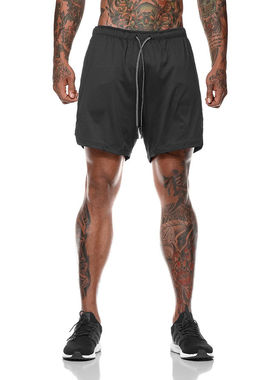 2022 Camo Running Shorts Men 2 In 1 Double-deck Quick Dry S