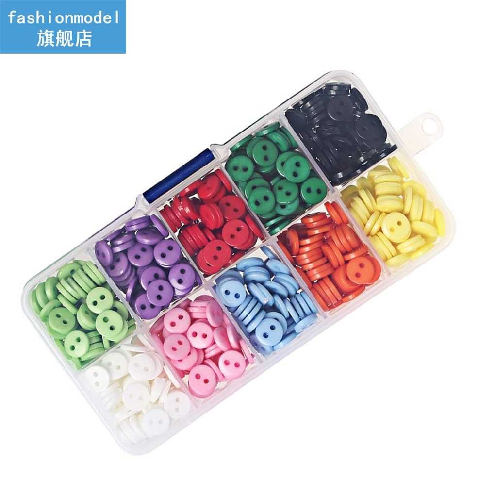 750 Pcs/set 2-hole Buttons Clothing Sewing Crafting Plas-图2