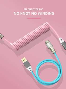 USB Metropolis Coiled Cable Aviator Connector Mechables Type