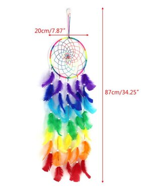 Handmade Feather Wind Chimes Home Hanging Craft Gift Ornamen