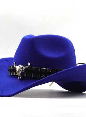 Simple White Women's Men's Western Cowboy Hat For man Lady J