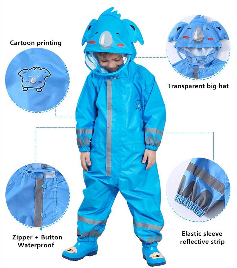 90 15CM Waterproof Raincoat For Children Kids Baby Rain Co - 图2