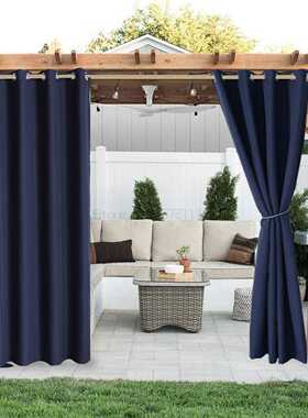 Outdoor Waterproof Curtains Tab Top Thermal Insulated