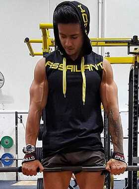 HETUAF 2022 Mens Cotton Hoodie fitness clothes bodybuilding