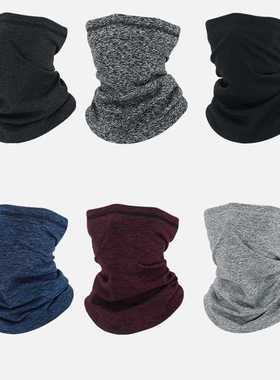 Windproof Winter Men's Scarf Double Warm Fleece Thic