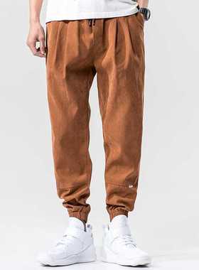 2021 Summer New Men	s Harem Pants Ankle-Length Slim F