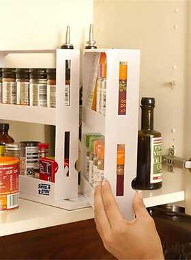 Kitchen Spice Organizer Rack MultiFunction Rotating Storage