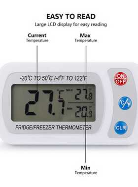 LCD Fridge Freezer Refrigerator Meter with Hanging Hook Term