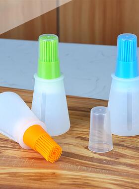 Portable Silicone Oil Bottle with Brush Grill Oil Brushes Li