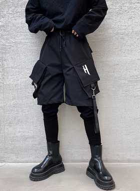 Fake Two Piece Hip Hop Cargo Pants Men‘s Embroidery Dr