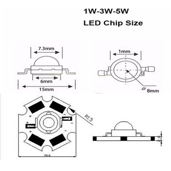 100pcs/lot 3W 45mil 380nm-840nm 3.2-3.6v 700mA Full Spectrum