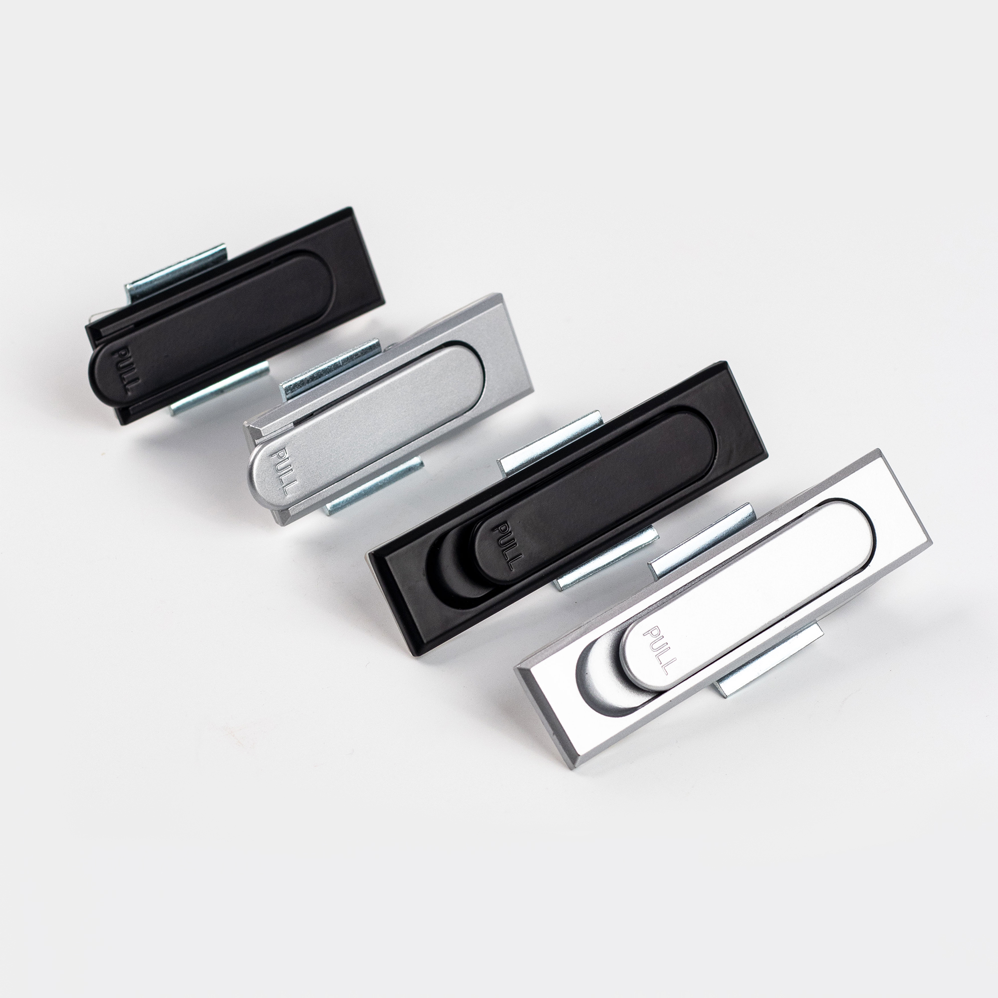 配电箱柜门平面锁MS717-1-2机箱机械门锁执手转舌锁设备不锈钢锁 - 图2