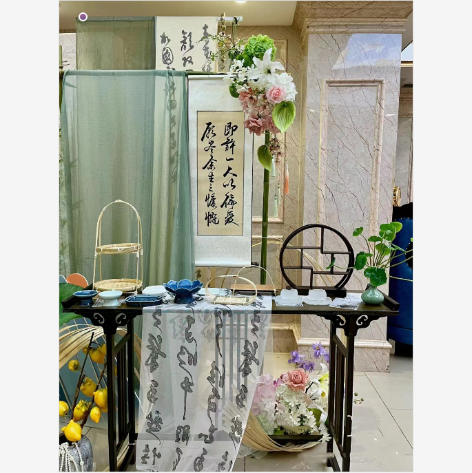 新中式国风订婚宴答谢宴布置宝宝周岁百日宴装饰道具网红婚房摆件 - 图1