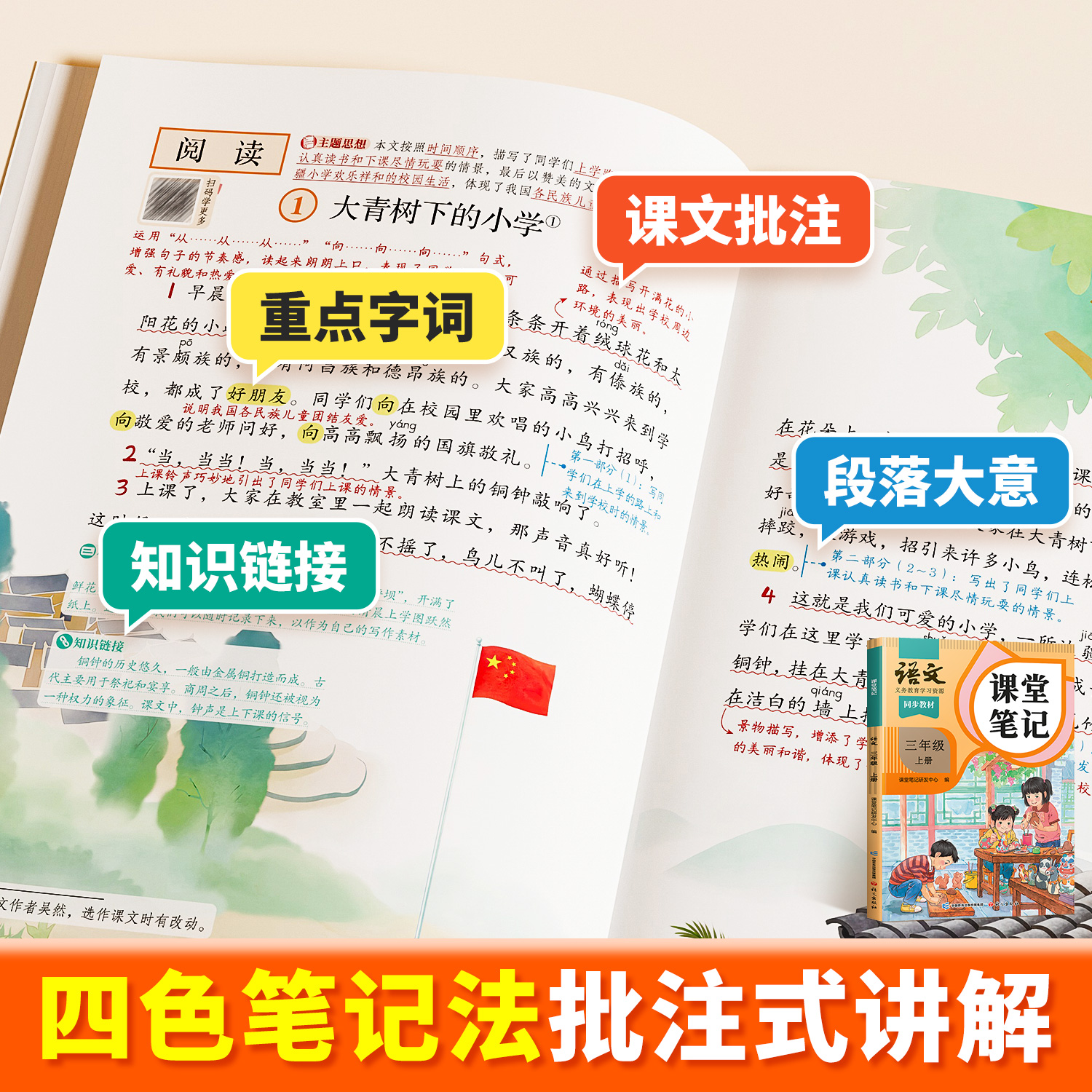斗半匠2025新版人教版语文课堂笔记三上同步作文三年级上册下册课本教材解读小学满分作文写作素材指导范文作文书专项训练3年级上 - 图1