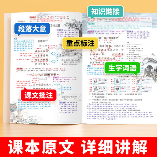 2026年新版六年级上册下册课堂笔记语文6六上数学英语人教版pep小学学霸笔记语数英全套课本同步新教材全解斗半匠课前预习语文书 - 图1