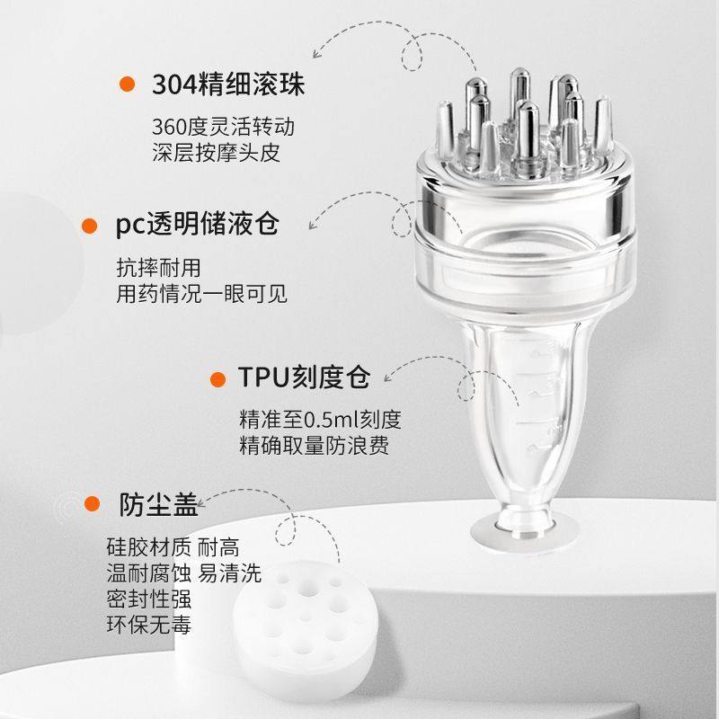 头皮上药器米诺头部1ML地尔涂药神器头发抹药神器滚珠按摩上液器,淘宝优惠券,粉丝福利购,淘宝优惠卷