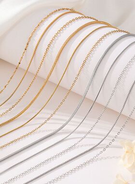 钛钢不锈钢简约百搭锁骨链裸链