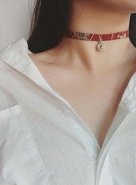 choker锁骨链项链女高级设计感小