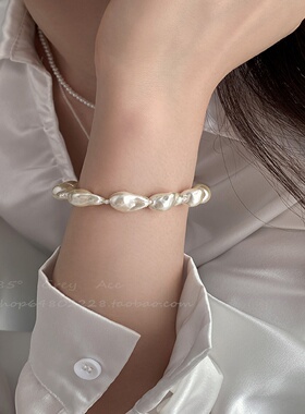 施家巴洛克珍珠手链女款ins小众