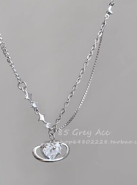 环心之星锆石项链女2024新款高级