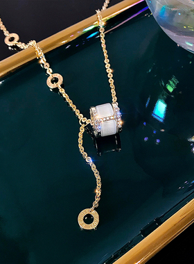 猫眼石毛衣链小蛮腰锁骨链女