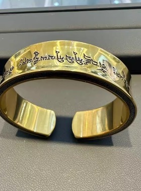 金刚杵实心扁面手镯民族风