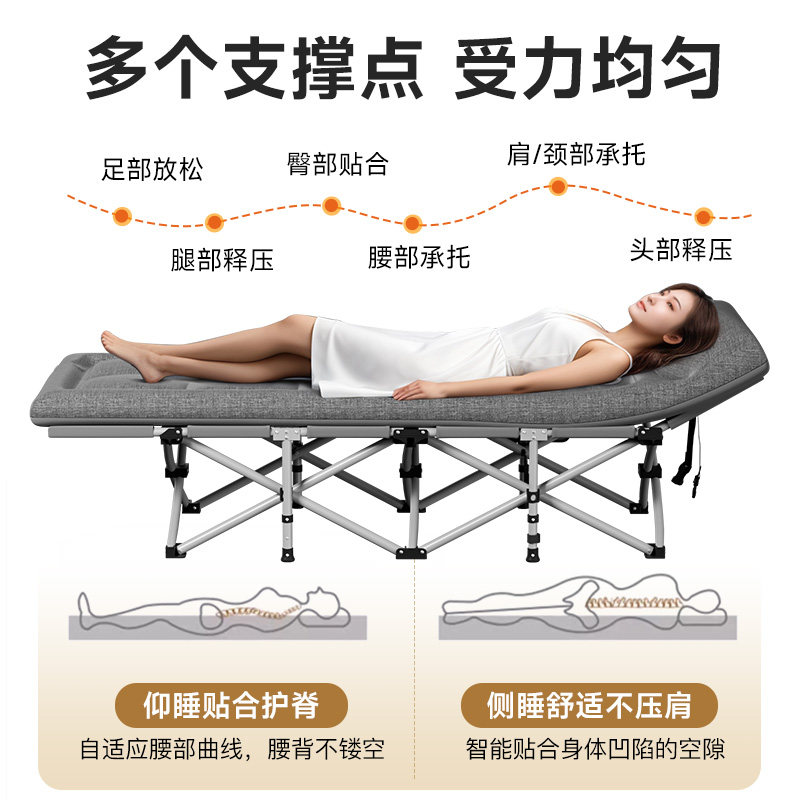 稳纳午休折叠床单人床办公室行军床户外工位床便携躺椅床午睡神器,淘宝优惠券,粉丝福利购,淘宝优惠卷