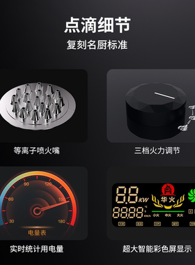 华火电火灶商民两用3KW大功率台嵌两用电生明火电火灶HH-DTQP5pro