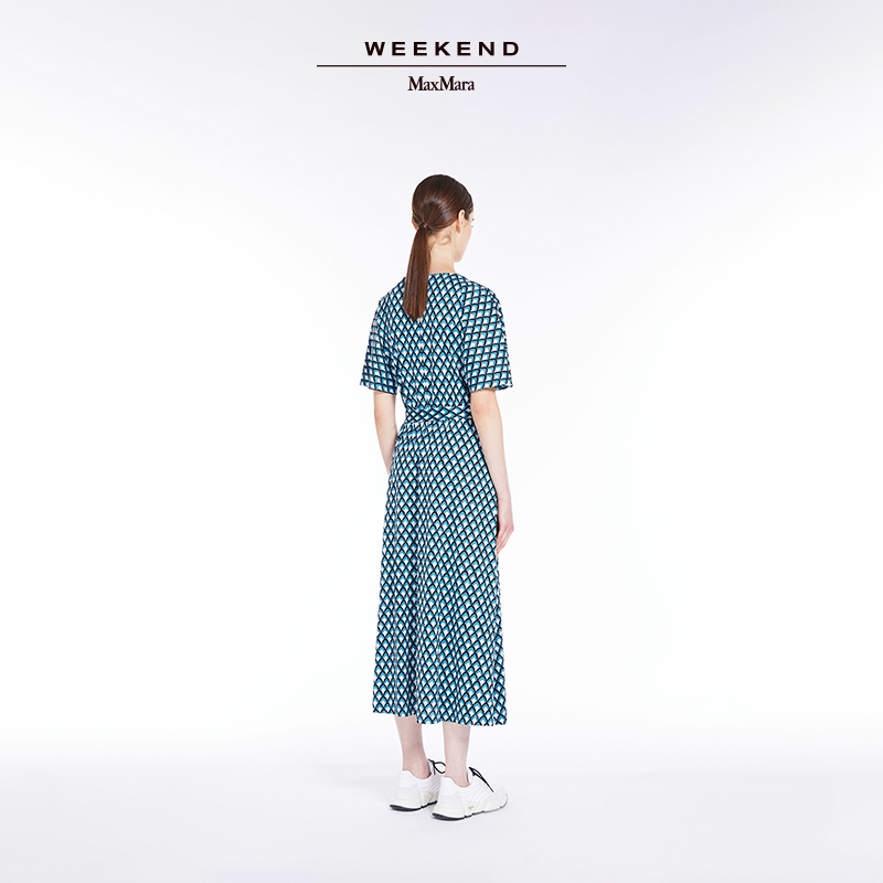 【季末甄选】Weekend MaxMara 秋冬女装V领印花连衣裙5626043906