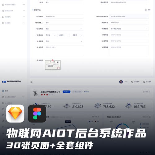 物联网AIOT后台系统B端UI交互设计作品集30张页面+全套组件sketch - 图2