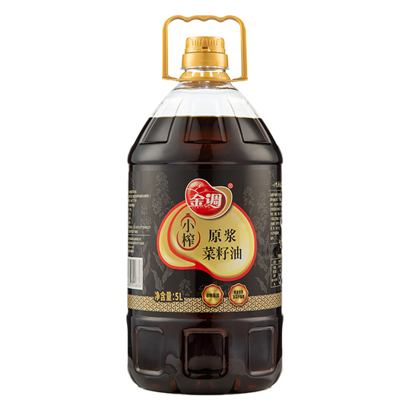 金调 菜籽油5L桶装小榨原浆非转基因正宗四川风味压榨食用油家用