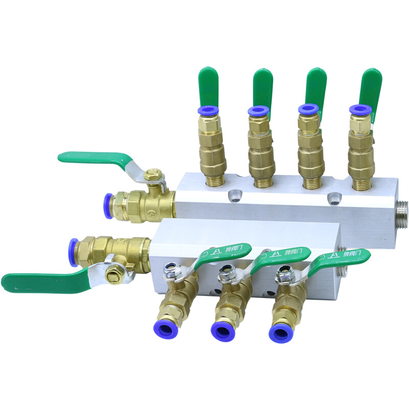 气排进气12出气1210/864mm气管PU多管路分气块一进多出分汇流接头-图3