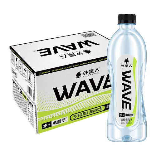 外星人WAVE淡柠檬风味水饮品600ml*15瓶整箱无糖含电解质补水饮品 - 图3