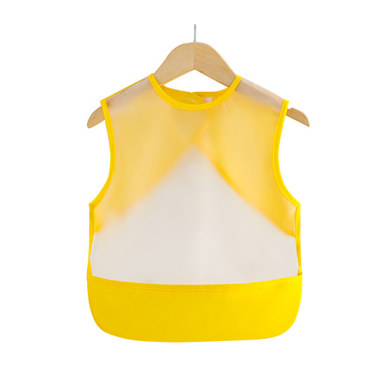 TPU baby eating bib waterproof and oil-proof no-wash children's rice bib sleeveless coverall summer anti-dirty reverse wear protective clothing