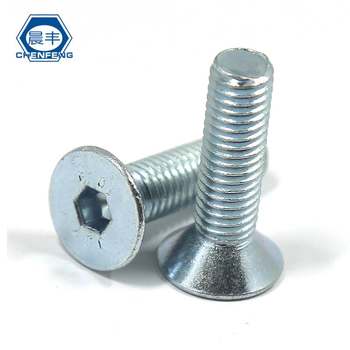 Chenfeng M6M8 10.9 ເກຣດ galvanized countersunk head hexagonal screws flat head cup flat machine screws bolts 7991