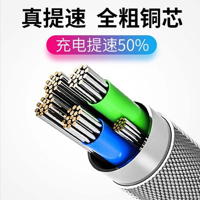 6a super fast charging one to three colorful streamer data cable