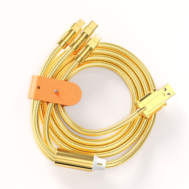 Data cable three-in-one charging cable one to three