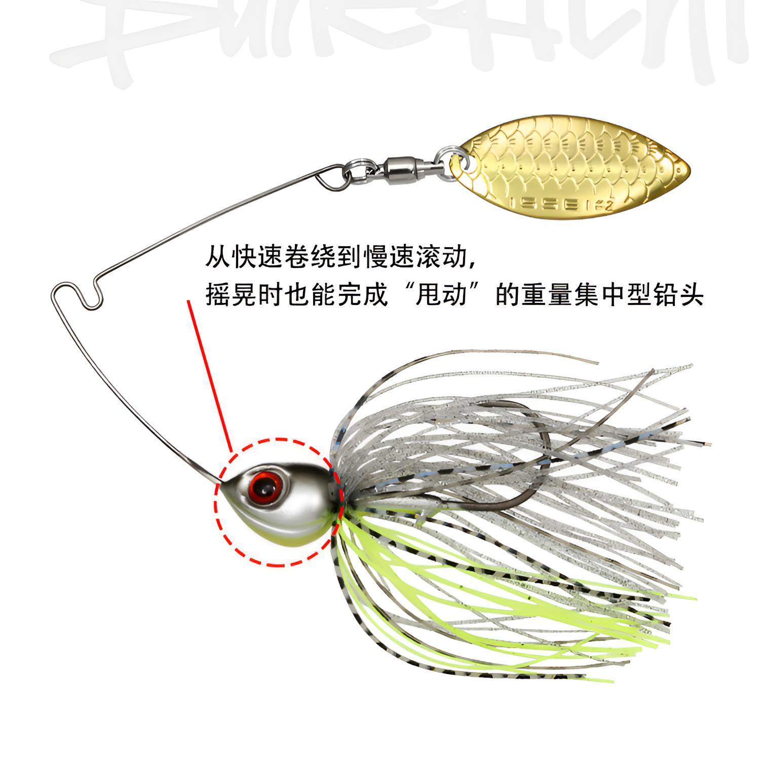 常吉一诚GC单叶片高反光精细硅胶丝复合亮片黑坑野钓鲈鱼路亚硬饵,淘宝优惠券,粉丝福利购,淘宝优惠卷