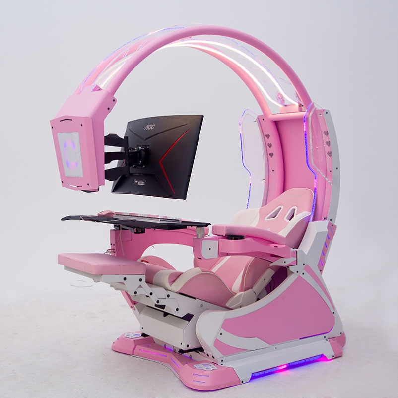 电竞桌椅一体太空舱式零重力电脑座舱家用办公坐仓护腰游戏沙发椅 - 图0