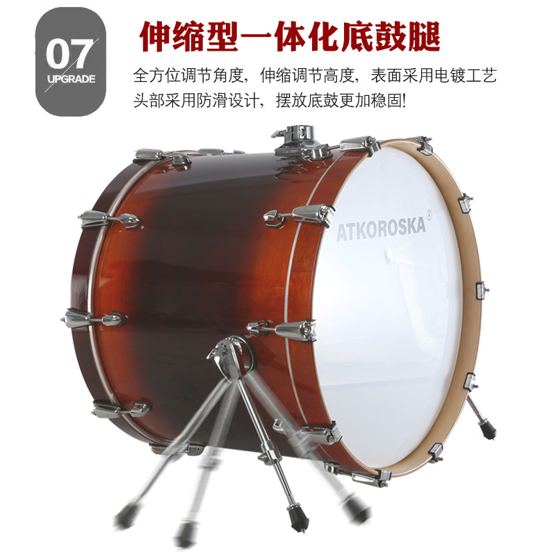 克罗恩顿烤漆版成人演出儿童架子鼓 克罗恩顿架子鼓/爵士鼓