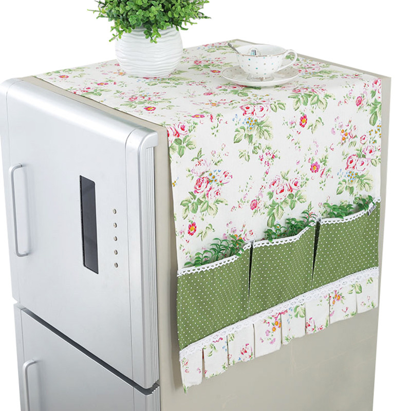 梵森布艺田园冰箱罩冰箱巾防尘罩盖巾盖布收纳袋对双开门多色包邮,淘宝优惠券,粉丝福利购,淘宝优惠卷