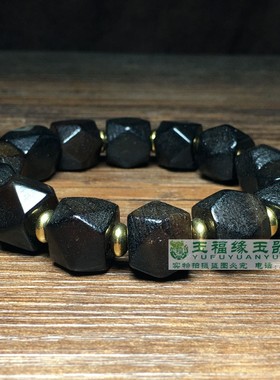 复古天然黑糖色玛瑙唐八棱手串药师玛瑙唐六棱老佛珠男女款手链