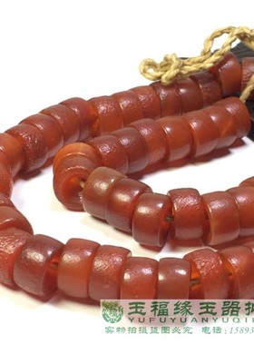 古玩玛瑙算盘项链佛珠念珠玛瑙