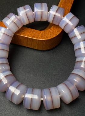 复古天然冰透红色朱砂一线玛瑙老形手串男女玉髓单圈散珠玛瑙手链