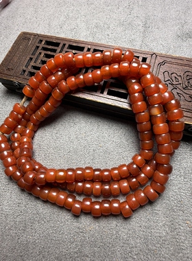 西亚老玛瑙酒红玛瑙车轮珠直切隔片串念珠6mm配饰算盘珠隔珠手串