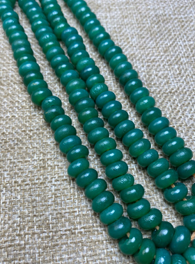 橘皮纹老玛瑙绿玉髓算盘珠老珠子文玩绿玛瑙磨砂手串玛瑙手链配饰