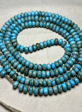 古玩老珠天然原石绿松石算盘珠Diy手工制作手串佛珠耳环项链配饰