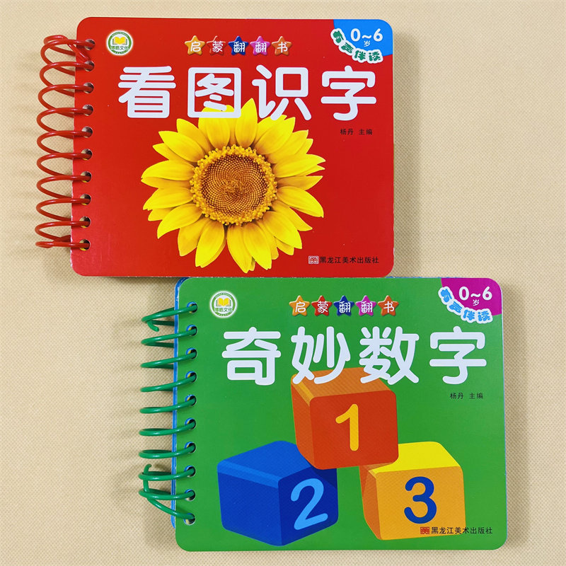 【扫码有声】宝宝学识字数字启蒙早教卡片 1-6岁宝宝学汉字翻翻书 加大加厚宝宝撕不坏 真实实物彩图 中英文卡陪孩子一起看书早教