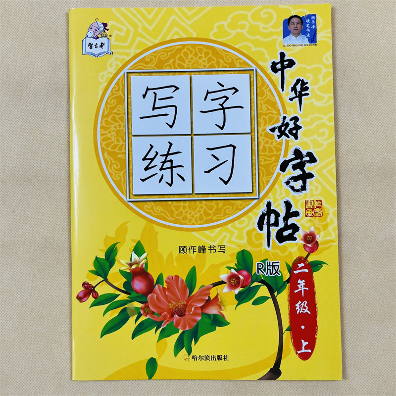 新版小学生二年级上册语文同步字帖课本生字表人教版铅笔练字帖楷书法2年级语文课本同步汉字描红本拼音组词语笔画笔顺写字帖临摹